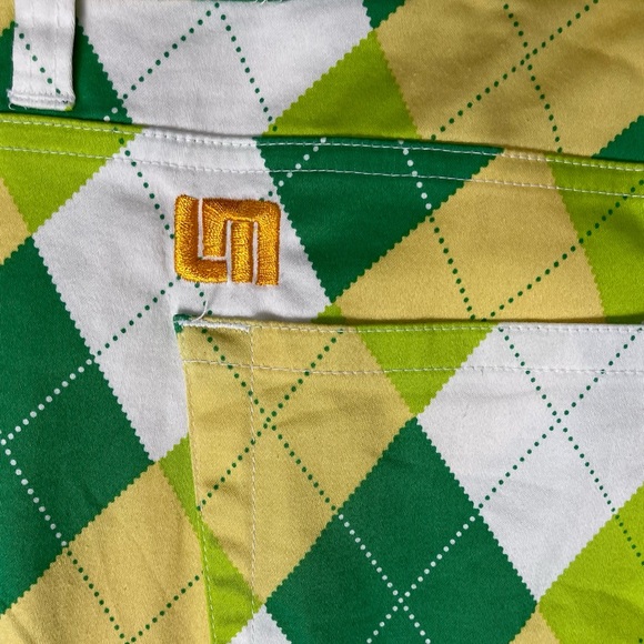 Loudmouth Golf Pants Argyle print slim Fit Women’s 34” Preppy Sporty Low Rise - Picture 8 of 10
